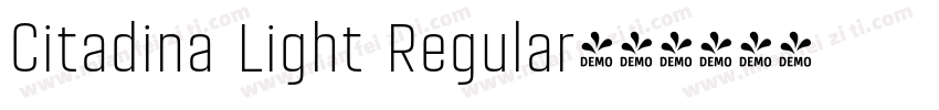 Citadina Light Regular字体转换